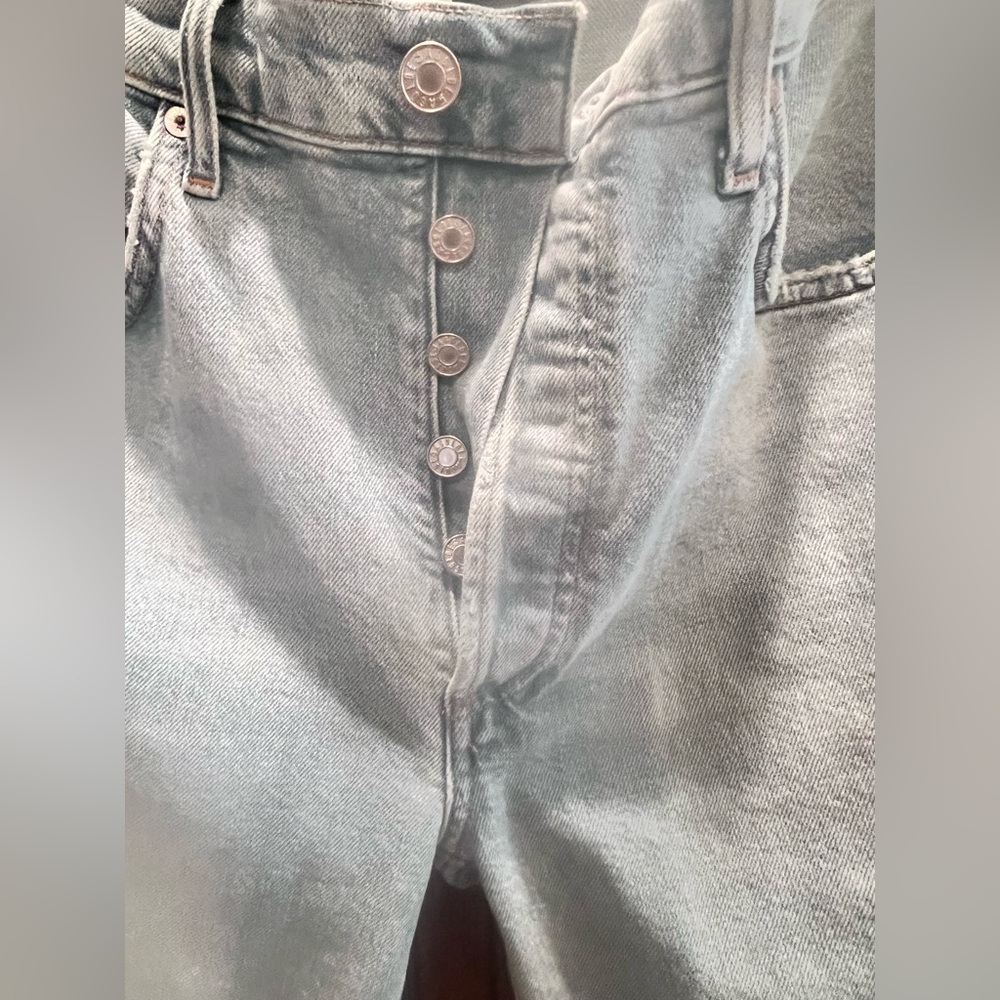 Agolde Riley Long High Rise Straight Jeans - Picture 4 of 9